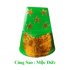 Mũ Nón cúng Sao Cửu Diệu tinh quân(5 Màu:Đỏ,Trắng,Tím,Vàng,Xanh)
