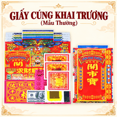 Bộ Giấy cúng Khai Trương đủ bộ[Mẫu Thường]pt kèm văn khấn