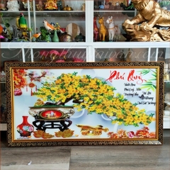 Tranh 3D Phú Quý Vinh Hoa-Hoa mai-108*54cm(ký gửi)