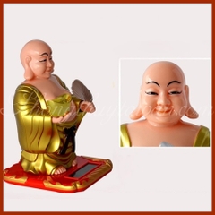 Phật Di Lặc Cầm quạt NLMT-(Nhỏ 10cm)