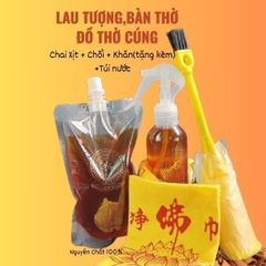 CB Chai Xịt + Khăn Vàng + Chổi +Túi