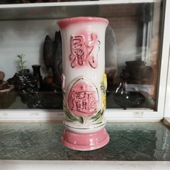 Ống nhang sứ Hồng sen-8*20cm