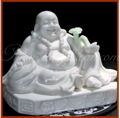 Phật Di Lặc Sứ 10*11cm- Trắng