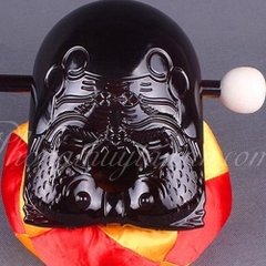 Bộ gõ mõ tụng kinh Cá gỗ Zen( gậy gõ và đế)8.2cm