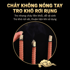Nhang Cây Xoắn Giờ khoảng 12h,24h Đàn hương 69cm,80cm(Gói 3 Cây)