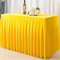 Thảm Trải bàn Xếp Ly-Vàng(Polyester)