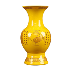 Bình Hoa Sứ Đạo Giáo (Bát Quái) Vàng