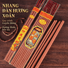 Nhang Cây Xoắn Giờ khoảng 12h,24h Đàn hương 69cm,80cm(Gói 3 Cây)