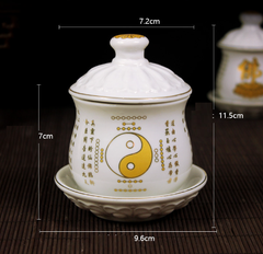 Chum nước có đế ,có nắp(Bát Quái có Chữ)7.2*9.6*11.5cm(m*r*c)