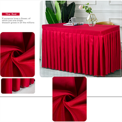 Thảm Trải bàn Xếp Ly-Đỏ(Polyester)