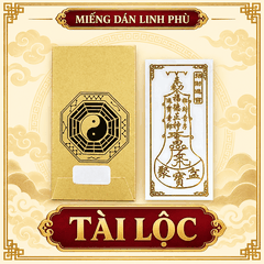 Miếng dán,Linh Phù dán Đồng Vàng đủ loại 3*7.5cm(Cầu an,Thái tuế,Sức khẻ, Tình duyên,Cầu con...)