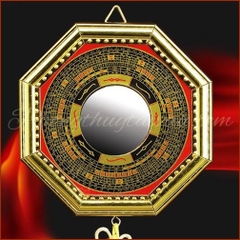 Gương bát quái La Kinh Tiên Thiên 20.5cm(nẹp)