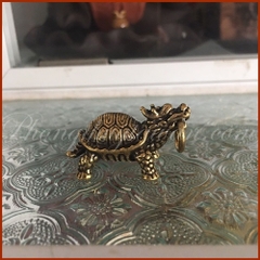 Tượng Mini đồng-Long Quy
