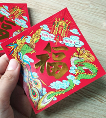 Giấy dán Dưa hấu chữ Phúc 8,7cm(Lớn)