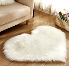 Thảm đệm Trái tim màu trắng(dk*c)-30*40cm