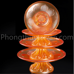 Dĩa trái cây nhựa giả Lưu ly(23cm 9inch)