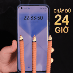 Nhang Cây Xoắn Giờ khoảng 12h,24h Đàn hương 69cm,80cm(Gói 3 Cây)