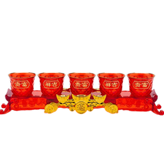 Khay Chum Nhựa có đế,không nắp Đỏ[M1] - 5 ly