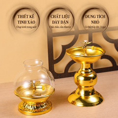 Chân đế Đĩa Dầu Hợp Kim Vàng(kèm Chân Bấc)