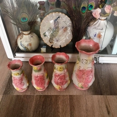 Bình hoa sứ Hồng sen- 6.5cm*17cm 7INCH(vm*c)