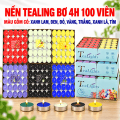 Nến viên Bơ Tealing 4h [100 viên]