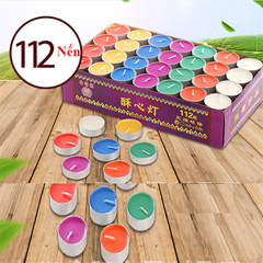 Nến TEALING sáp trà 4h 112 nến(07 màu)