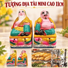 Tượng Địa Tài Mini mẫu Vàng(cao 11cm)