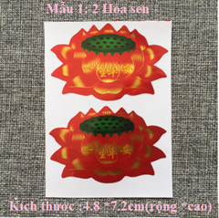Miếng dán,Decal dán Hoa Sen