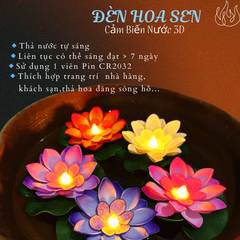 CB Đèn Hoa sen Cảm biến Nước 15cm [6 màu]