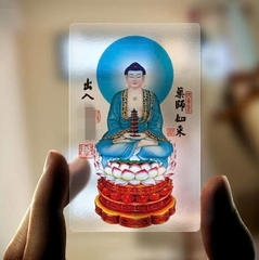 Kim bài Phật Dược Sư trong suốt