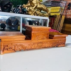Đế Gỗ Tam Cấp 3 Bậc Gỗ Gõ/Gỗ Hương(Ngang)