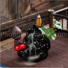 Thác Khói Phật Thích Ca tọa thiền(11.2 *7*7cm)