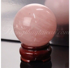 Bi Cầu Thạch Anh Hồng 6.7cm (440gr)