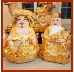 Tượng Địa Tài Kim Sa Áo Vàng