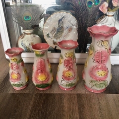 Bình hoa sứ Hồng sen-8.5cm*21.5cm 9INCH (vm*c)