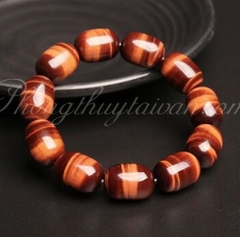 Vòng tay Lu thống Mắt hổ Đỏ 12mm