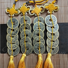 Dây xu Ngũ đế (5 xu) 4cm/xu Vàng