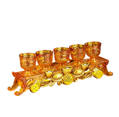 Khay Chum Nhựa có đế,không nắp Vàng[M1] - 5 ly