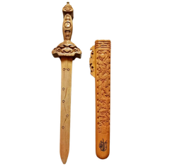 Kiếm gỗ Đào Thất tinh Bát quái(kèm vỏ) -60cm