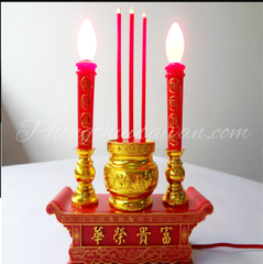 Bộ Lư hương có nhang bằng Điện 23cm(đủ bộ)