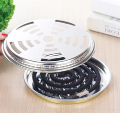 Khay đế cắm nhang Vòng,nhang muỗi(có nắp)-15cm