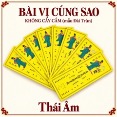 Bài vị LẺ cúng Sao Cửu Diêu Tinh Quân- KHÔNG CÂY CẮM(Mẫu Đài Trung)