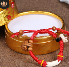 CB Vòng tay trẻ em Tây tạng gỗ Đào (Dây) KÈM hộp