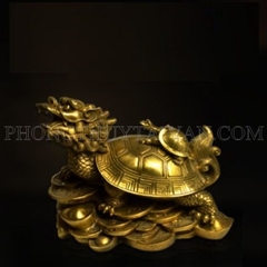 Long Quy cưỡi Rùa cao - Nhỏ 11cm