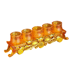 Khay Chum Nhựa có đế,không nắp Vàng[M2] - 5 ly