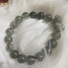 Vòng tay Thạch Anh tóc Xanh 10mm(Tỳ Hưu )