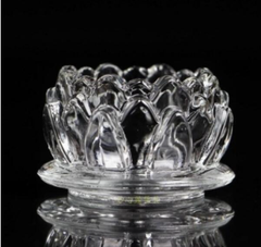 Đế đèn Thủy tinh Hoa sen rỗng 5cm