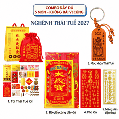 Combo Đầy Đủ:Cúng Thái Tuế 2026 [Đầy Đủ 5 MÓN] +Chưa Bài Vị (Đã Trì Chú)