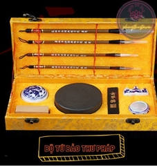 Bộ Tứ Bảo Thư Pháp,Luyện chữ Hán Nốm(Hộp Gấm Vàng)