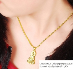 Dây Chuyền Quan Âm Bồ Tát 45cm(đồng mạ vàng)